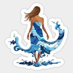 Lady of the Beach Sticker